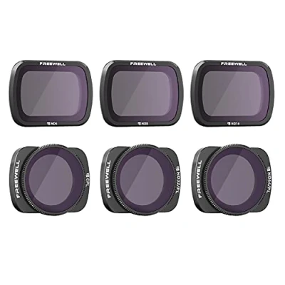 Afbeelding van Freewell Budgetset E serie 6 stuks filters voor ND4, ND8, ND16, CPL, ND32/PL, ND64/PL cameralens compatibel met Osmo Pocket, Pocket 2