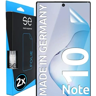 Afbeelding van s.e 2 stuks Samsung Galaxy Note 10 displaybeschermfolie volledige positioneringshulp transparante alternatief voor Note10 glas beschermfolie