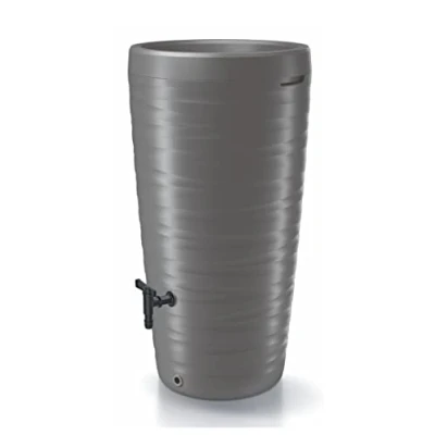 Afbeelding van Spetebo Design watervat 240 l met kraan grijs waterreservoir plantenbak als deksel kunststof bloemen planten vorstbestendige bak