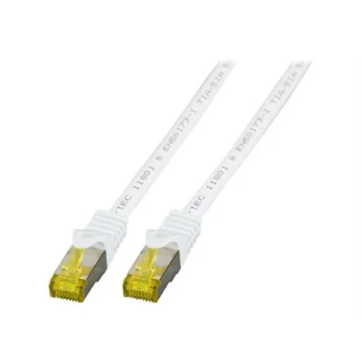 Image de EFB Elektronik Cordon de raccordement RJ 45 (M) pour 25 cm SFTP CAT 6a sans halogène, moulé blanc