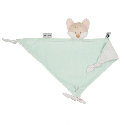 Afbeelding van Nattou FLO, ERNEST &amp; OLI Maxi Knuffeldoekje Vos 62 cm Munt Groen