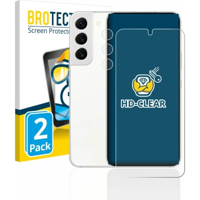 Afbeelding van BROTECT Screenprotector voor Samsung Galaxy S22 5G (Voor+Camera) Folie Beschermfolie transparant (2 Stuks)