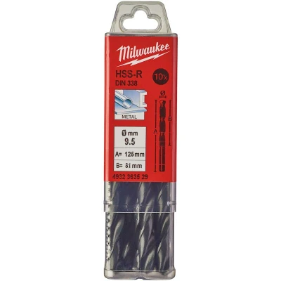 Afbeelding van MILWAUKEE 4932363529 HSS R metaalboor DIN 338 9,5x125mm (10 st.)