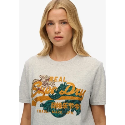 Afbeelding van Superdry Tokyo T shirt met vintage logo en relaxte pasvorm Dames shirts