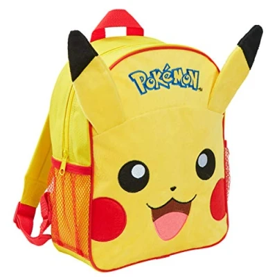 Afbeelding van Pokemon rugzak kinderen Pikachu tas 3D pluche jongens meisjes terug naar school schooltas, Geel.