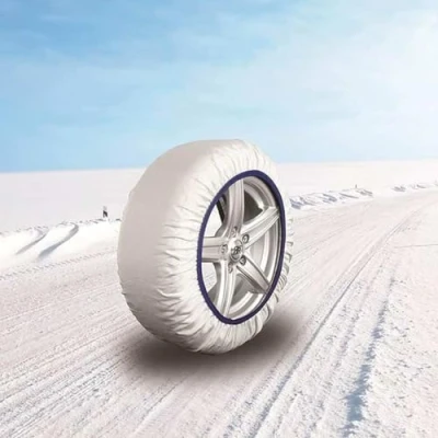Afbeelding van Set van 2 sneeuwsokken, EN 16662 1 goedgekeurd, sneeuwkettingen textiel, maat XL