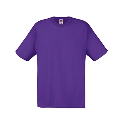 Afbeelding van Fruit Of The Loom Heren Screen Stars Origineel Vol Cut T shirt met korte mouwen (Paars)