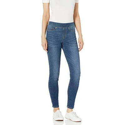Image de Amazon Essentials Jegging extensible à enfiler pour femme (disponible en grande taille), bleu moyen, taille 6 long