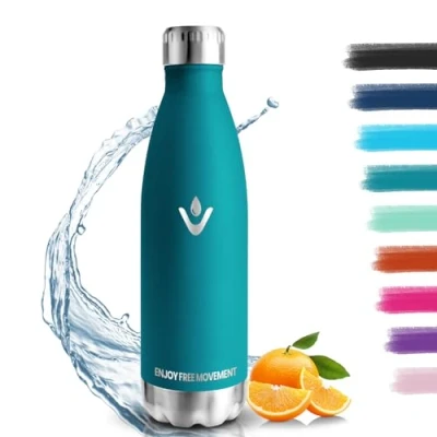 Afbeelding van bouteille isotherme 500 ml d&#039;eau en acier inoxydable, pour école, cyclisme, travail boissons chaudes pendant 12 heures et froides 24