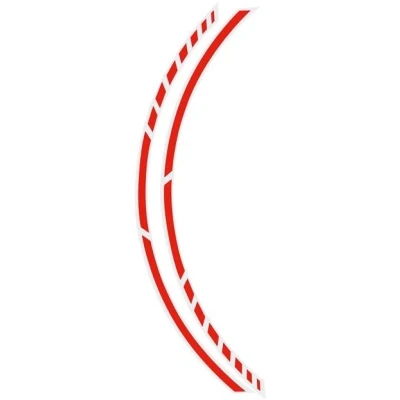 Image de Foliatec Bord de jante Racing 7 x 410 mm néon rouge 14 pièces