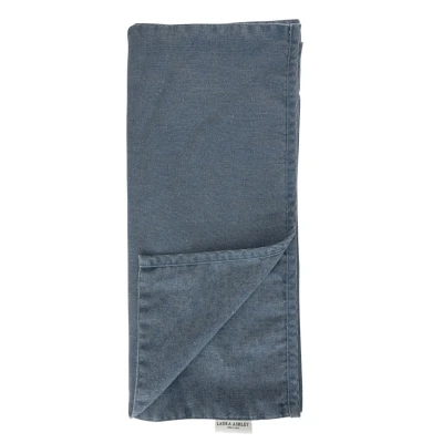 Afbeelding van Laura Ashley Tafelloper Blauw dubbelzijdig Uni/Wild Clematis 40x150cm