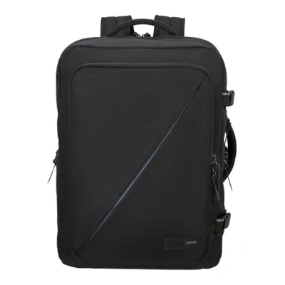 Image de American Tourister Take2Cabin Sac à dos de voyage extensible 17,3 pouces, 55 cm, 42,5/48,5 L, noir (noir)