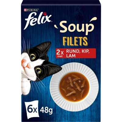 Afbeelding van 8x Felix Soup Rund Kip Selectie 6 x 48 gr