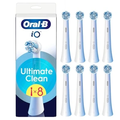 Afbeelding van Oral B, Borstels + opzetstukken, B iO Series Ultimate Clean Replacement Brush Heads White 8 count (8 x)