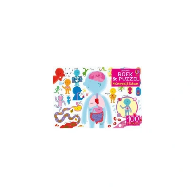 Afbeelding van Uitgeverij usborne boek en puzzel 100st het menselijk lichaam