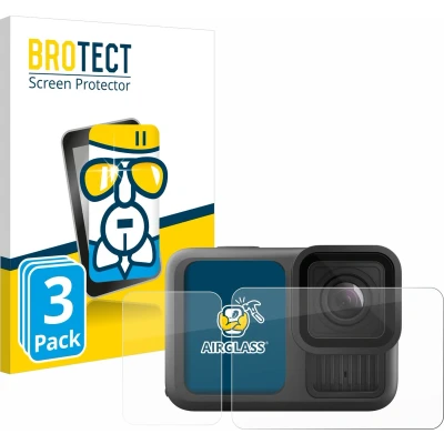 Afbeelding van BROTECT Screenprotector voor GoPro Hero 13 Black Folie Beschermfolie Beschermglas transparant (3 Stuks)