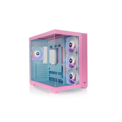 Afbeelding van Thermaltake View 380 TG ARGB Bubble Pink Midi tower Gaming behuizing Pink, Blauw