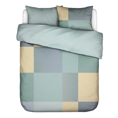 Afbeelding van ESSENZA Femi Dekbedovertrek Pastelblauw Lits Jumeaux XL 260x200/220 cm