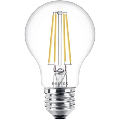 Afbeelding van Philips energiezuinige LED Lamp Transparant 60 W E27 warmwit licht 3 stuks Bespaar op energiekosten