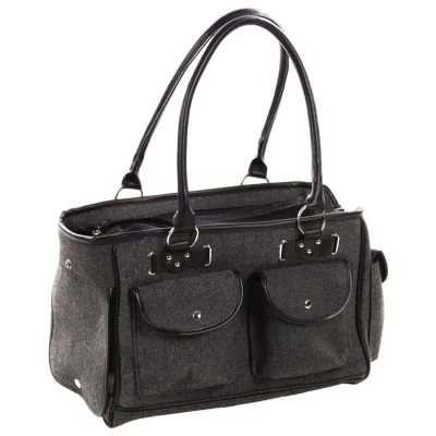 Afbeelding van Flamingo Draagtas Laura Hondendraagtas 45x25x27 cm Grijs