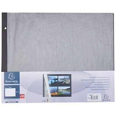 Afbeelding van EXACOMPTA schroef album inzetstukken, 360 x 285 mm, zwart