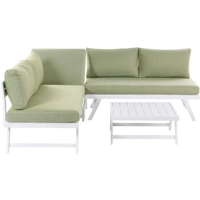 Afbeelding van Beliani COCCORINO Loungeset voor 5 Groen Aluminium