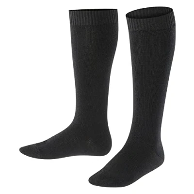 Afbeelding van FALKE Comfort Wool warme dikke merinowol kniekousen kinderen zwart Maat 23 26