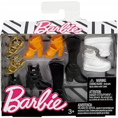 Afbeelding van Mattel Barbie Mode accessoires FCR92 schoencollectie origineel en kleine pop