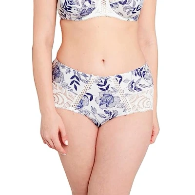 Image de Sans Complexe, Shorty, Amelie Print, IWJ Imprime Feuillage Bleu Ruban, 48/50