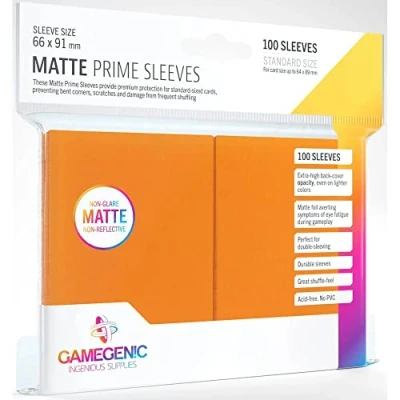 Image de Gamegenic GGS11035ML Matte Prime Sleeves (100 Pack), Orange