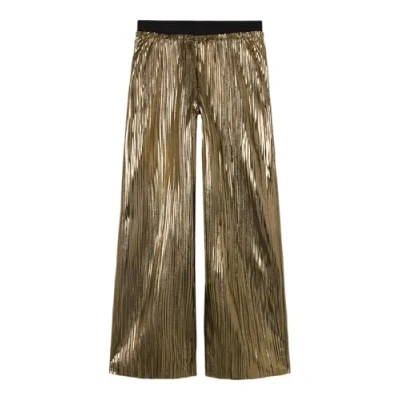 Image de NAME IT Nkfritallica Pantalon large pour fille, Couleur dorée, 134