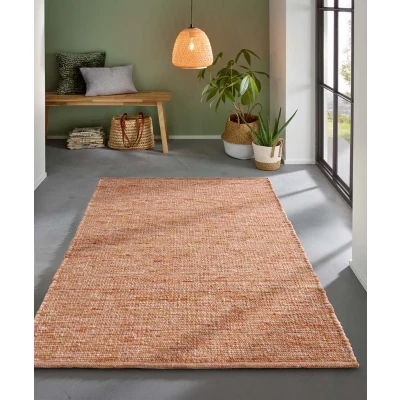 Afbeelding van Wollen Tapijt/Vloerkleed Bokn Terracotta 90x160 Cm 100% Wol