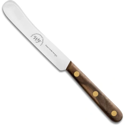 Afbeelding van Robert Herder Ontbijtmes Buckels RVS Fehrekampf Lemmet 118 mm Heft Walnoothout