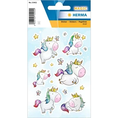 Afbeelding van Herma Stickers Magic Unicorn Meisjes 12 X 8,4 Cm Folie 16 Stuks