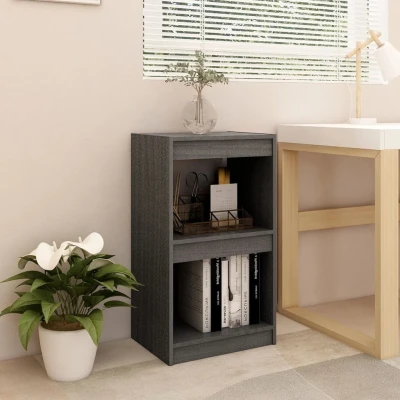 Afbeelding van Boekenkast 40x30x71,5 cm massief grenenhout grijs