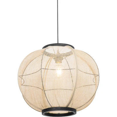 Afbeelding van QAZQA Smart hanglamp bruin 48 cm incl. Wifi G95 Rob
