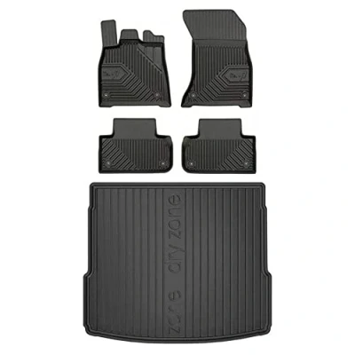 Afbeelding van MOTOS Rubberen automatten en kofferbakmat set voor Audi Q5 II sinds 2016 Verbeter uw reiscomfort met 3D antislip All weather vloermat, pro