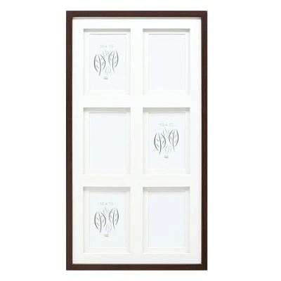 Afbeelding van Deknudt Frames multifotolijst bruin passe partout 6 foto&#039;s 10x15