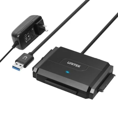 Image de Unitek Y 3324 Contrôleur de stockage 2.5&quot; , 3.5&quot; ATA / SATA 3Gb/s USB 3.0 noir