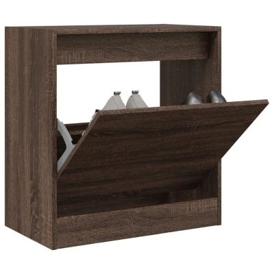 Afbeelding van Schoenenkast 60x34x63,5 cm bewerkt hout bruineikenkleurig