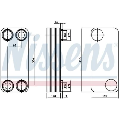 Afbeelding van NISSENS 90769 Oliekoeler, automatische transmissie