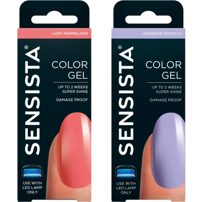 Afbeelding van Sensista Lavender Crush Duo Set Color Gel Gellak Voordeelset Lila Oranje roze nagellak voor LED lamp 2 stuks
