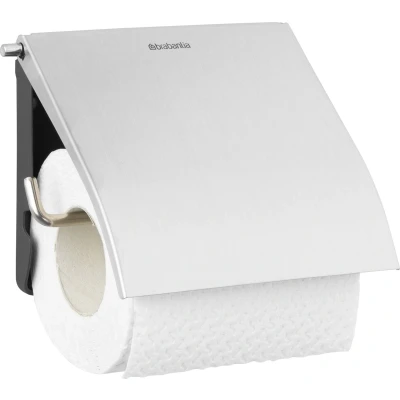 Afbeelding van Brabantia toiletrolhouder met klep Matt Steel