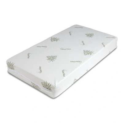 Afbeelding van Cododo matras 50 x 83 cm voor babybed, compatibel met wieg Chicco Next to Me Calidoo, dikte 8 cm, Oeko Tex® en CertiPUR™, van wiegen wiegen, overtrek aloë vera,