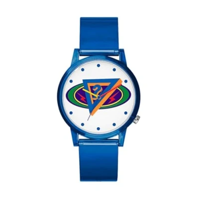 Afbeelding van Guess Blauwe Hars Horloge Voor Stijlvol Dagelijks Gebruik