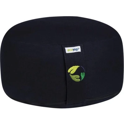 Afbeelding van Ecoyogi meditatiekussen Zwart medium (eco) 13 15 cm