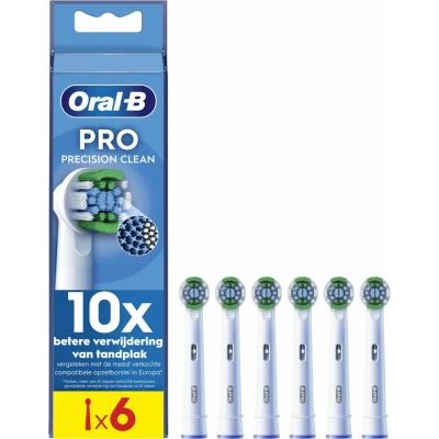 Afbeelding van Oral B Pro Precision Clean Opzetborstels met CleanMaximiser Technologie 6 Stuks Brievenbusverpakking