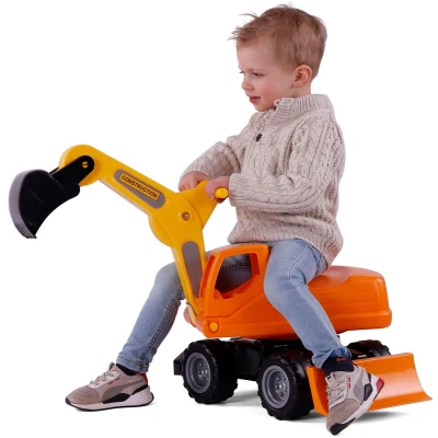 Afbeelding van Cavallino Mega Graafmachine Loopauto Oranje, 79cm