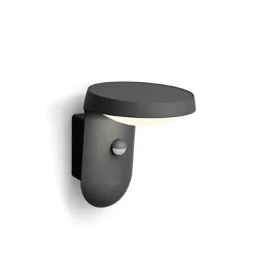 Afbeelding van Philips Tyla buitenwandlamp antraciet met sensor 9 W