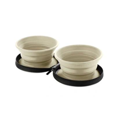 Afbeelding van Hunter Travel Bowl List Beige Met Tasje